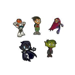 Teen Titans Enamel Metal Pins